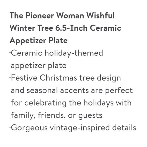 NWT 3 Pioneer Woman Wishful Winter Tree Appetizer Plates - Picture 6 of 9